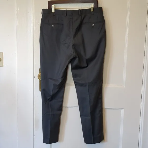 Ermenegildo Zegna Wool Dress Pants 34X28.5 Dark Gray 50 Regular Straight Leg - Picture 10 of 16